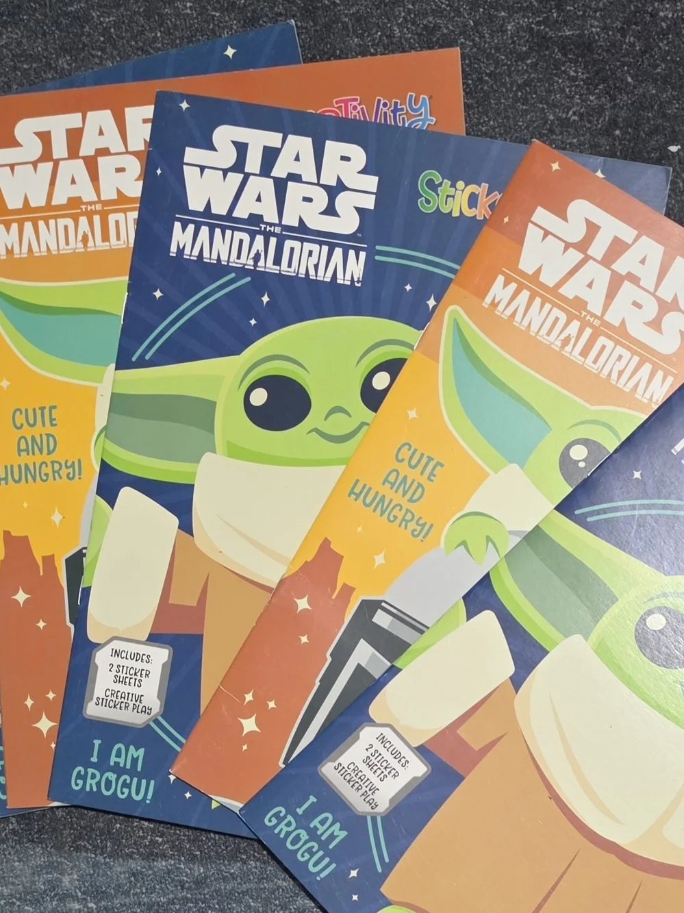 💥5 New Star Wars The Mandalorian Grogu Sticker Activity Pack - Green